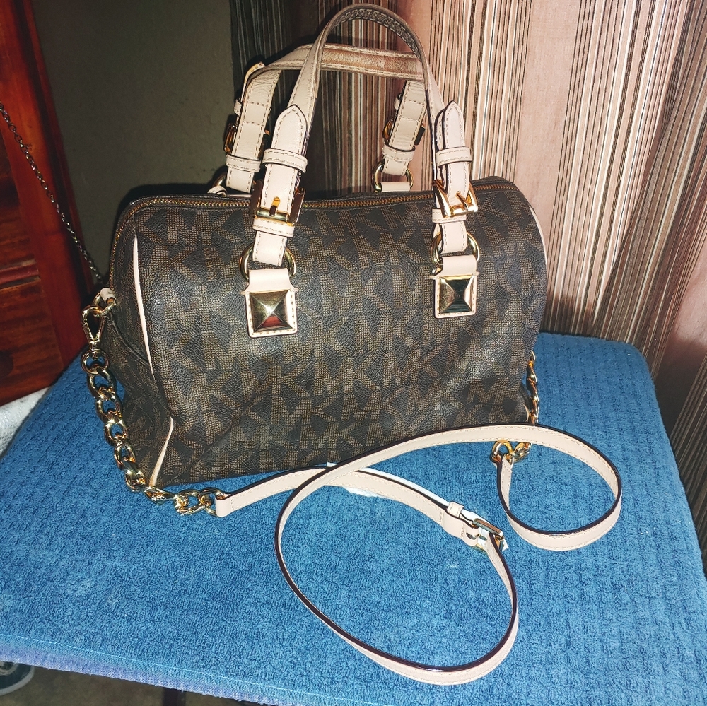 Michael Kors adjustable Brown MK Satchel